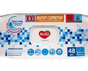 Серветки вологі Ruta Selecta для прибирання універсал XXL розмір 48шт/уп