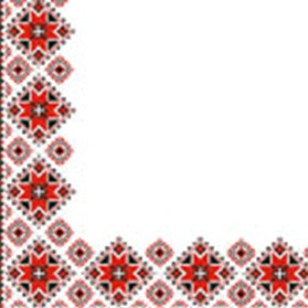 Серветка Silken 33*33 2сл. Вишиванка червона 50шт/уп