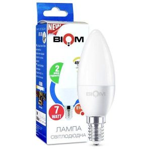 Світлодіодна лампочка Biom LED E14 7 W 4500 K
