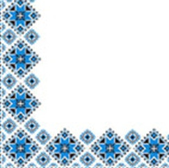 Серветка Silken 33*33 2сл. Вишиванка синя 50шт/уп