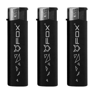Запальничка xFox чорна срібна кнопка 189RBW