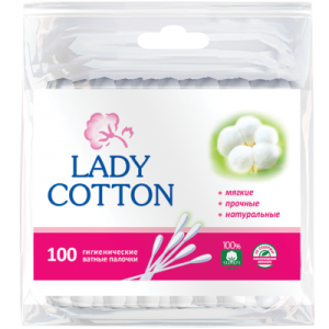 Ватні палички Lady cotton 100шт. п/е