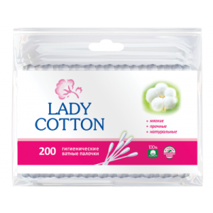 Ватні палички Lady cotton 200 шт. п/е