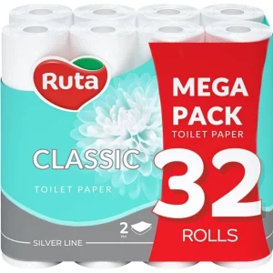 Туалетний папір Ruta Classic 2сл 32шт/уп білий