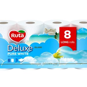 Туалетний папір Ruta Pure White Deluxe 3сл 8шт/уп білий