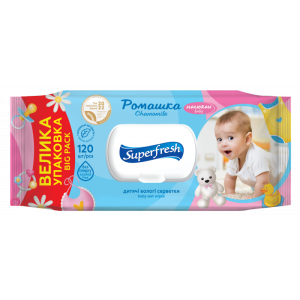 Серветка волога Superfresh 120 шт в асортименті