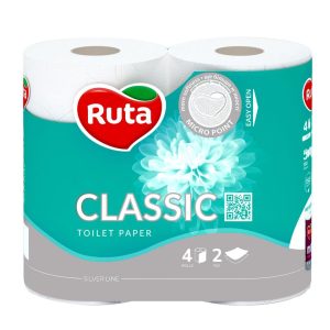 Туалетний папір Ruta Classic 2сл 4шт/уп білий