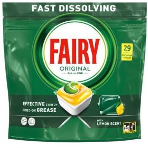 капсули fairy original все в одному лимон — Капсули для посудомийних машин Fairy Original Все в одному Лимон 29 шт/уп