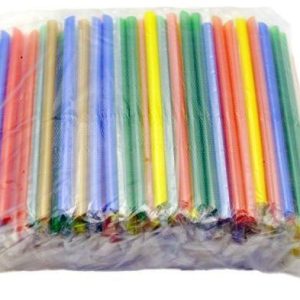Трубочка Bubble Tea коса кольорова інд.упаковка 21см 12мм 100шт/уп