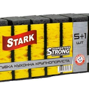 Губки кухонні Stark porous чорні 5+1шт/уп