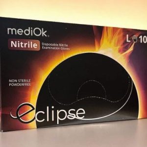 Рукавички нітрилові Mediok Eclipse L 50пар/кор(чорні)