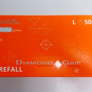 Рукавички нітрилові Mediok Diamond Grip L 25пар/кор(помаранчеві)