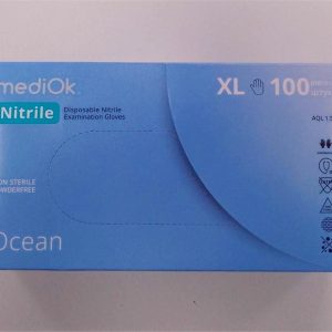 Рукавички нітрилові Mediok Ocean XL 50пар/кор(блакитні)