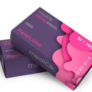 Рукавички нітрилові Mediok Rose Lake M 50пар/кор(рожеві)