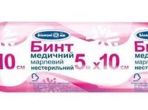 Бинт марлевий медичний нестерильний 5м 10 см