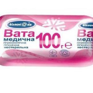 Вата медична гігієнічна нестерильна 100 г