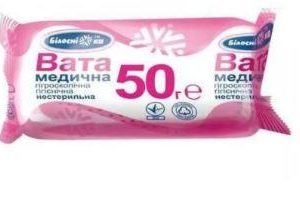 Вата медична гігієнічна нестерильна 50г