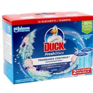 Очищувач унітаза гелевий Duck Диски чистоти "Морський бриз" в змінному блоці