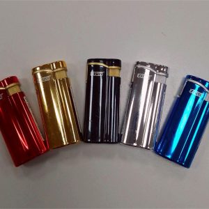 Запальничка Bossjazz BJ-025 турбо метал 25шт/уп в асортименті