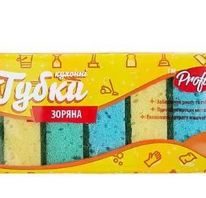 губки кухонні profit зоряна — Губки кухонні Profit пориста Зоряна 5+2шт/уп