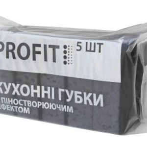 губки кухонні profit чорні — Губки кухонні Profit пориста чорна 5шт/уп