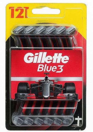 Одноразові станки для гоління Gillette Blue 3 red Плюс 9+3 шт/уп