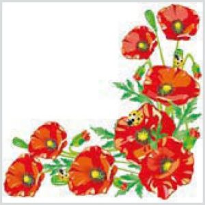 Серветка La fleur Макове поле  16шт/уп