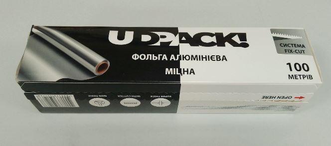 фольга харчова udpack 100м — Фольга харчова UDPACK з відрізом 100м 28см 9мкм
